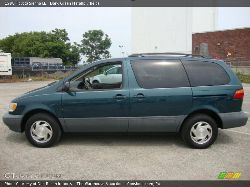 Dark Green Metallic / Beige 1998 Toyota Sienna LE