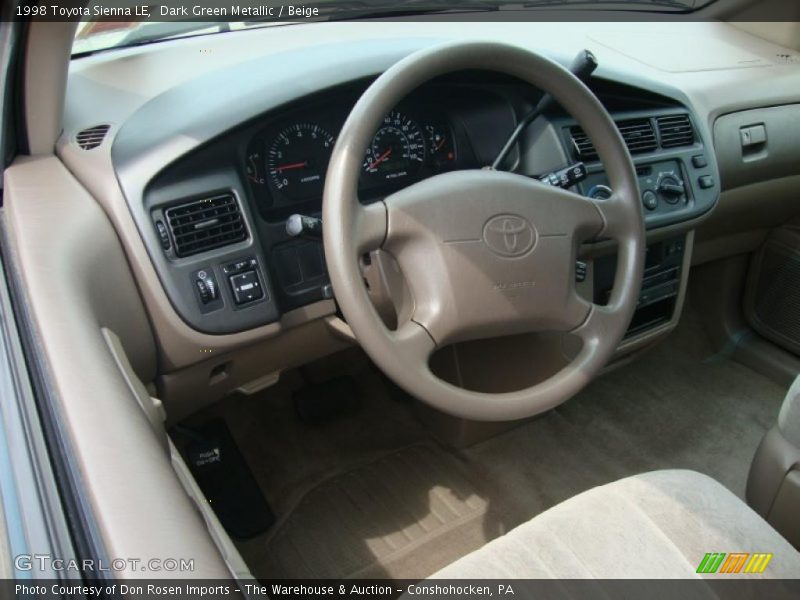 Dark Green Metallic / Beige 1998 Toyota Sienna LE
