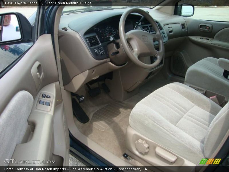 Dark Green Metallic / Beige 1998 Toyota Sienna LE