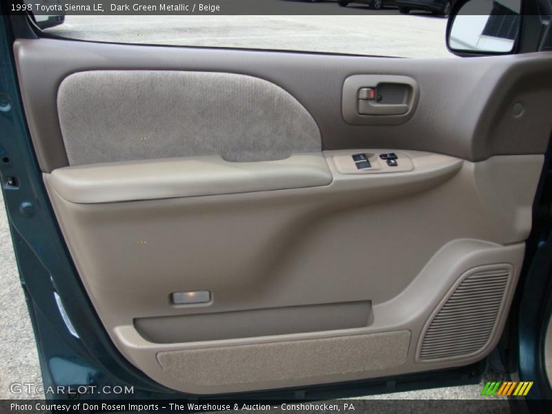 Dark Green Metallic / Beige 1998 Toyota Sienna LE