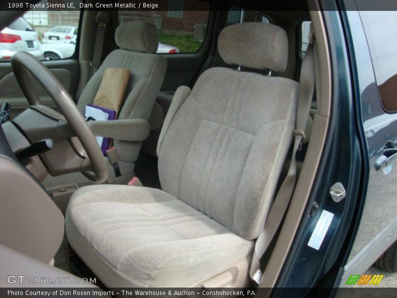 Dark Green Metallic / Beige 1998 Toyota Sienna LE