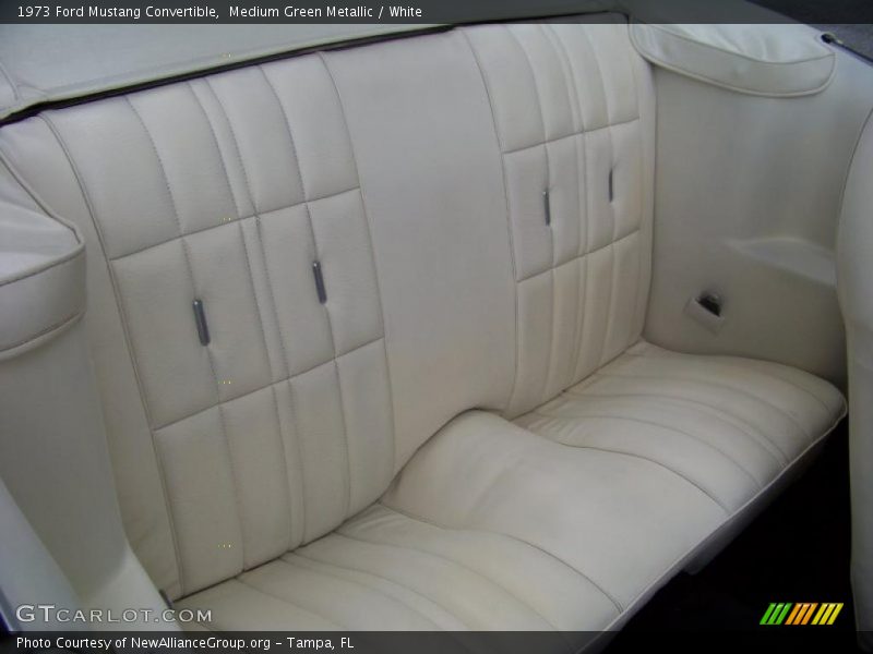 Medium Green Metallic / White 1973 Ford Mustang Convertible