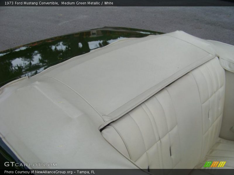 Medium Green Metallic / White 1973 Ford Mustang Convertible
