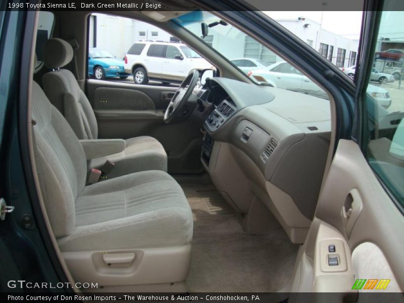 Dark Green Metallic / Beige 1998 Toyota Sienna LE