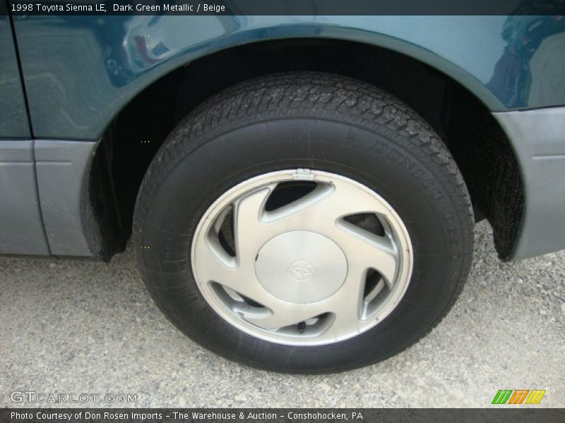Dark Green Metallic / Beige 1998 Toyota Sienna LE