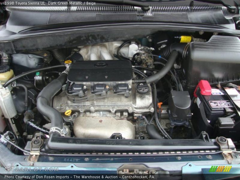 Dark Green Metallic / Beige 1998 Toyota Sienna LE