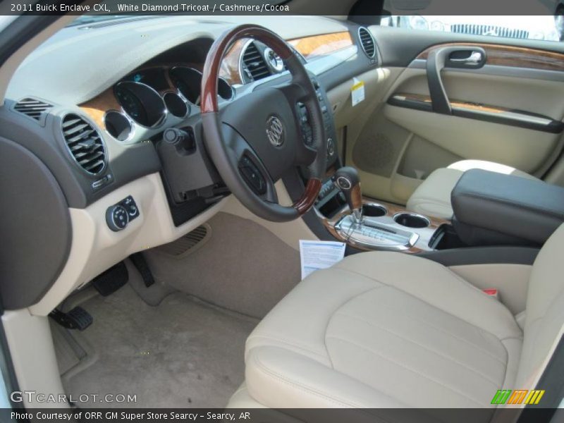 White Diamond Tricoat / Cashmere/Cocoa 2011 Buick Enclave CXL
