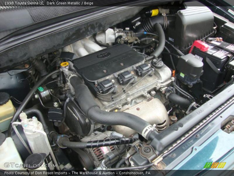 Dark Green Metallic / Beige 1998 Toyota Sienna LE