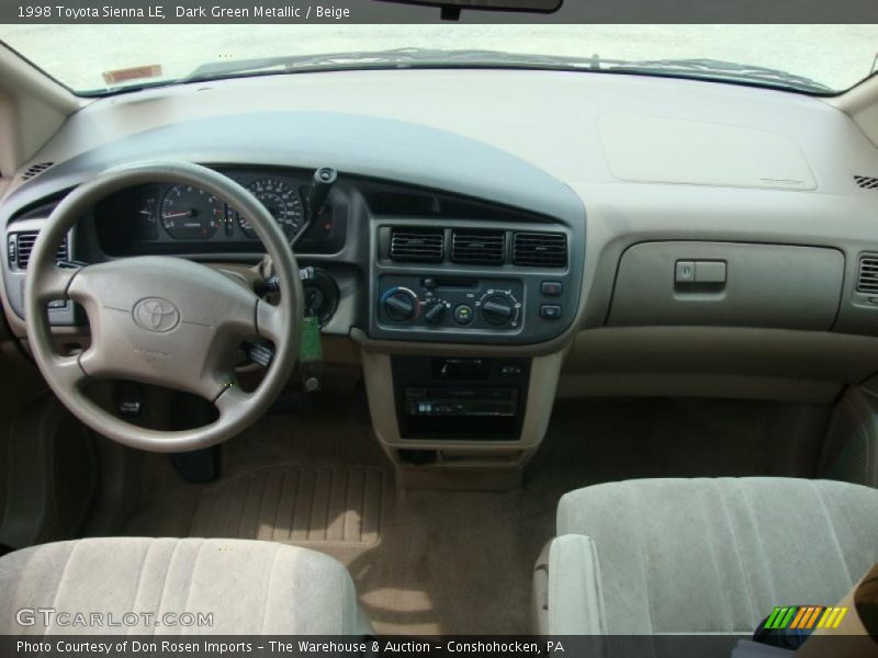 Dark Green Metallic / Beige 1998 Toyota Sienna LE