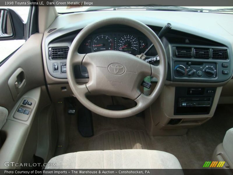 Dark Green Metallic / Beige 1998 Toyota Sienna LE