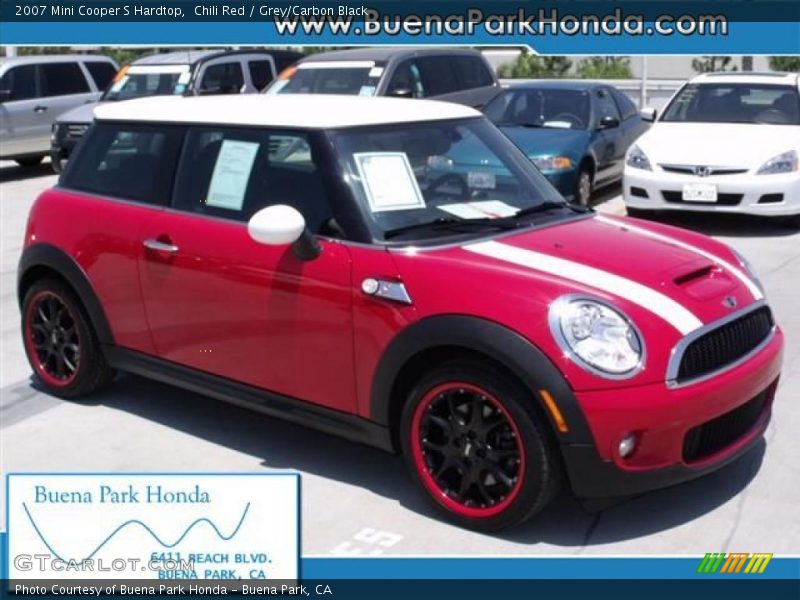 Chili Red / Grey/Carbon Black 2007 Mini Cooper S Hardtop