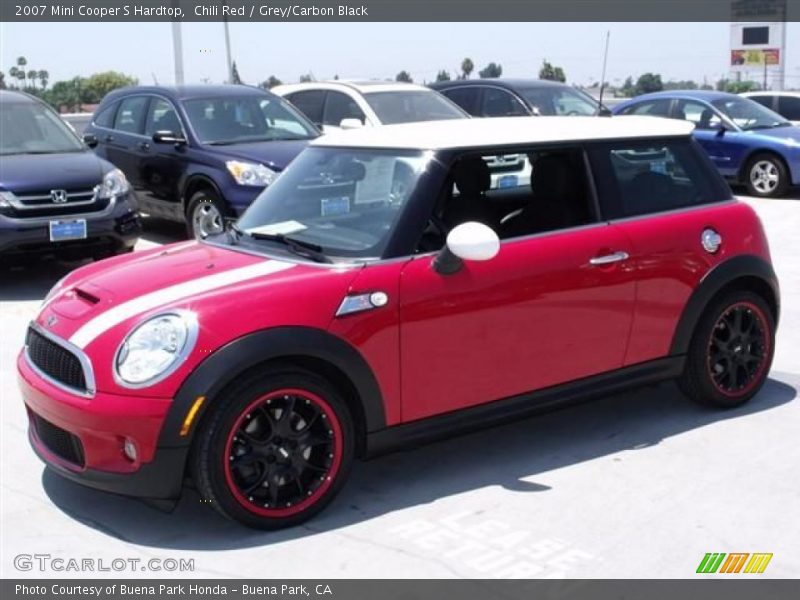 Chili Red / Grey/Carbon Black 2007 Mini Cooper S Hardtop