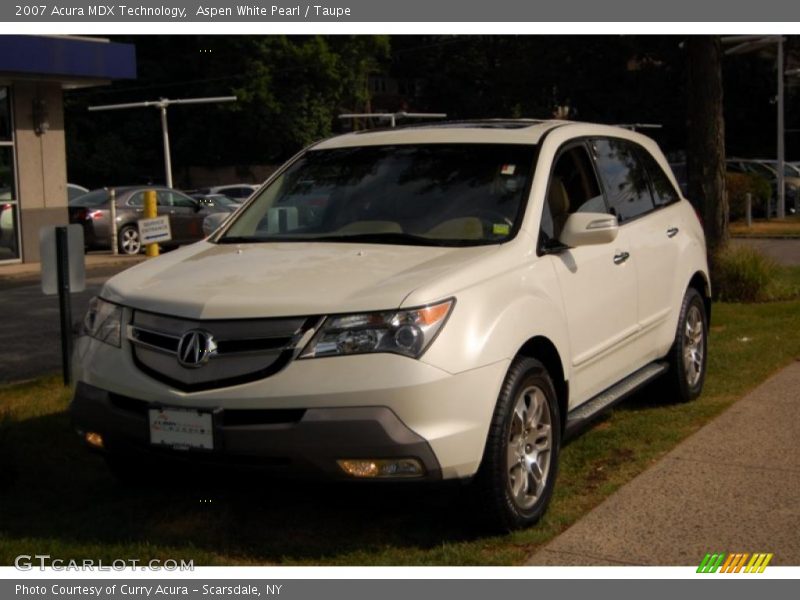 Aspen White Pearl / Taupe 2007 Acura MDX Technology