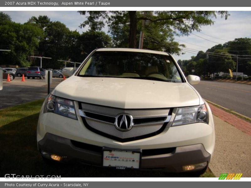 Aspen White Pearl / Taupe 2007 Acura MDX Technology