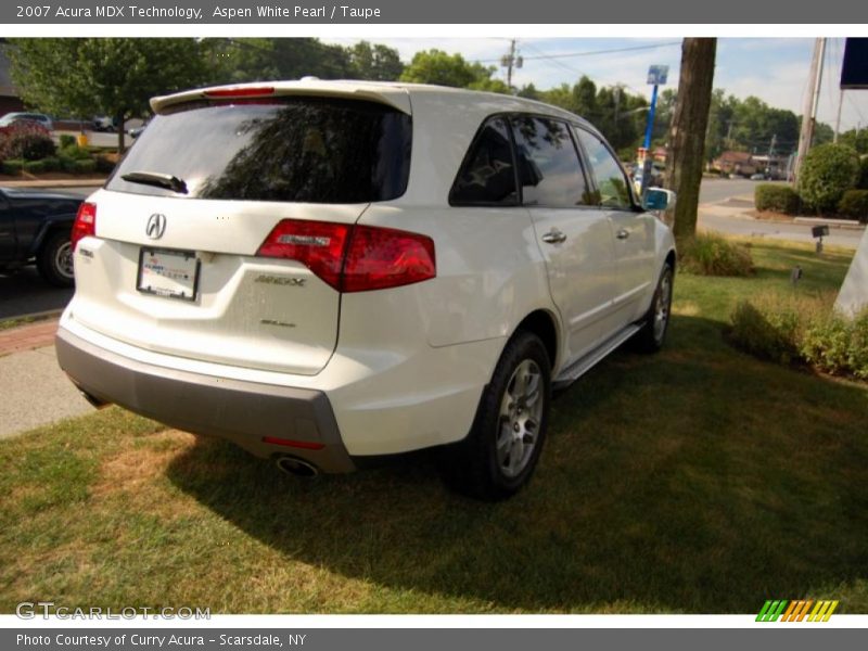 Aspen White Pearl / Taupe 2007 Acura MDX Technology