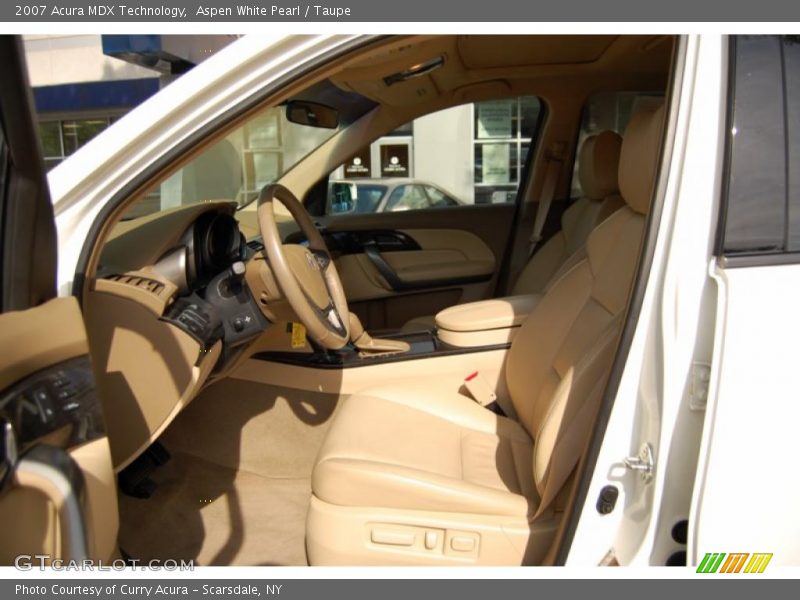 Aspen White Pearl / Taupe 2007 Acura MDX Technology