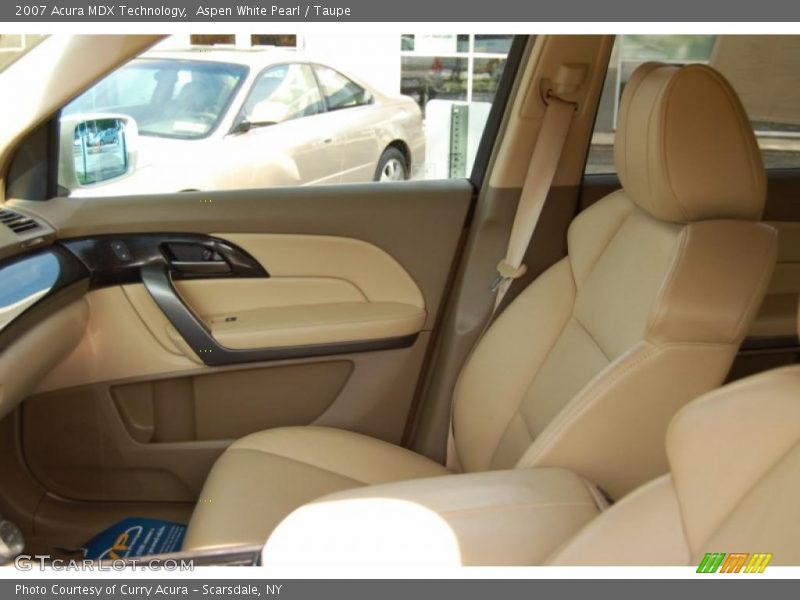 Aspen White Pearl / Taupe 2007 Acura MDX Technology
