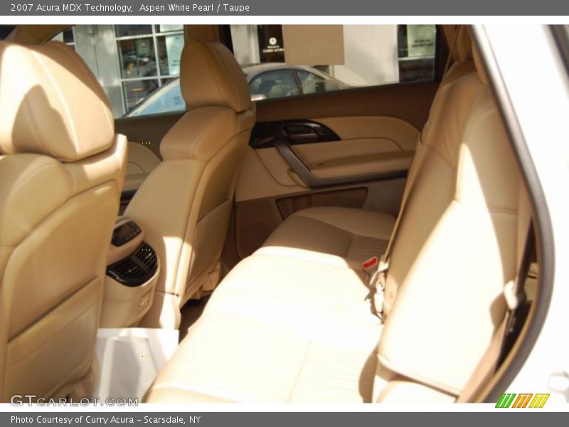 Aspen White Pearl / Taupe 2007 Acura MDX Technology