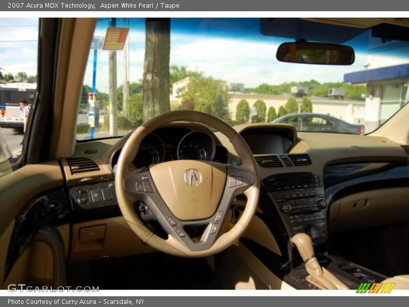 Aspen White Pearl / Taupe 2007 Acura MDX Technology