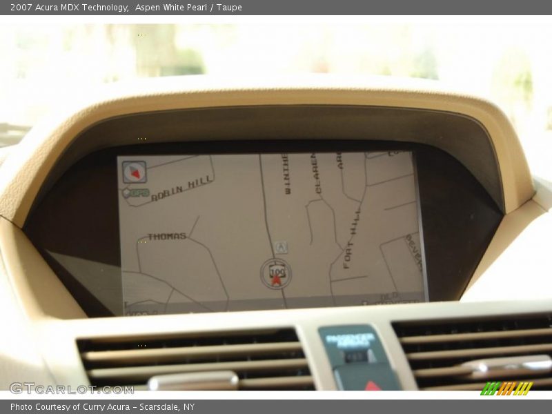 Aspen White Pearl / Taupe 2007 Acura MDX Technology