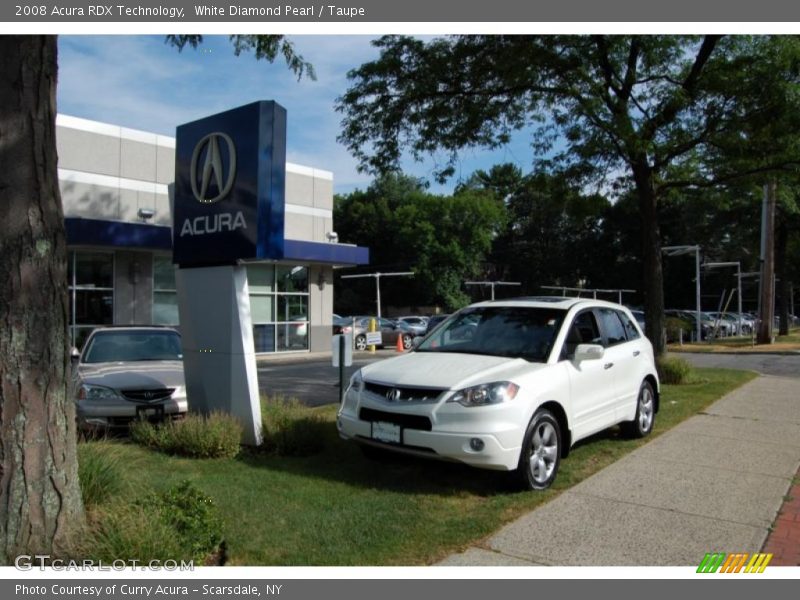 White Diamond Pearl / Taupe 2008 Acura RDX Technology