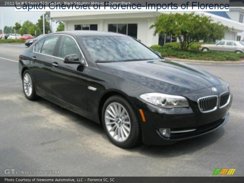 Black Sapphire Metallic / Oyster/Black 2011 BMW 5 Series 535i Sedan