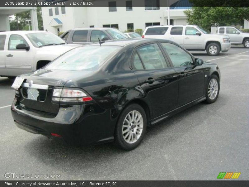 Black / Black 2008 Saab 9-3 2.0T Sport Sedan