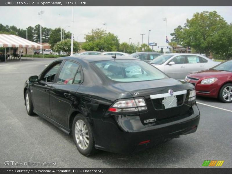 Black / Black 2008 Saab 9-3 2.0T Sport Sedan