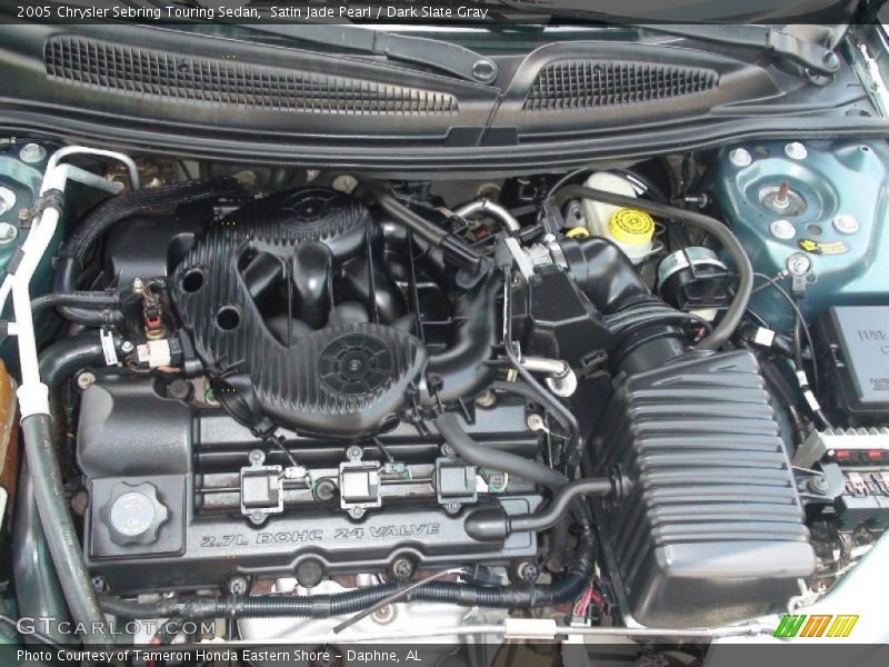 Satin Jade Pearl / Dark Slate Gray 2005 Chrysler Sebring Touring Sedan