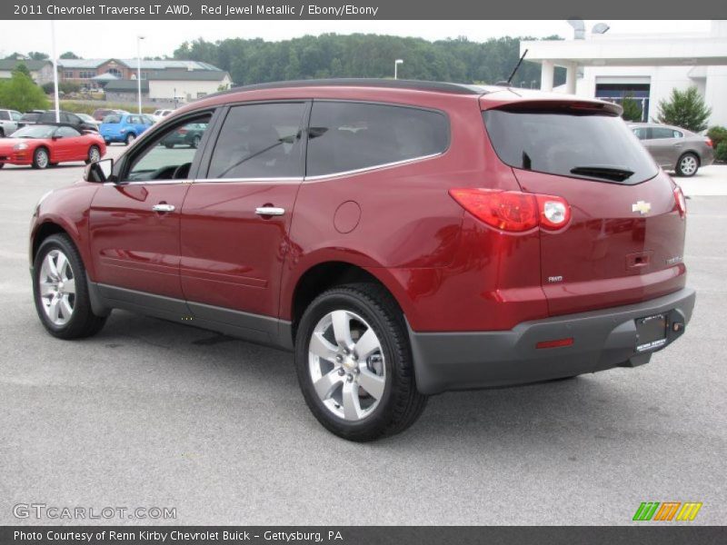 Red Jewel Metallic / Ebony/Ebony 2011 Chevrolet Traverse LT AWD