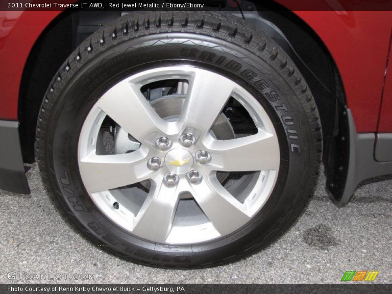 Red Jewel Metallic / Ebony/Ebony 2011 Chevrolet Traverse LT AWD