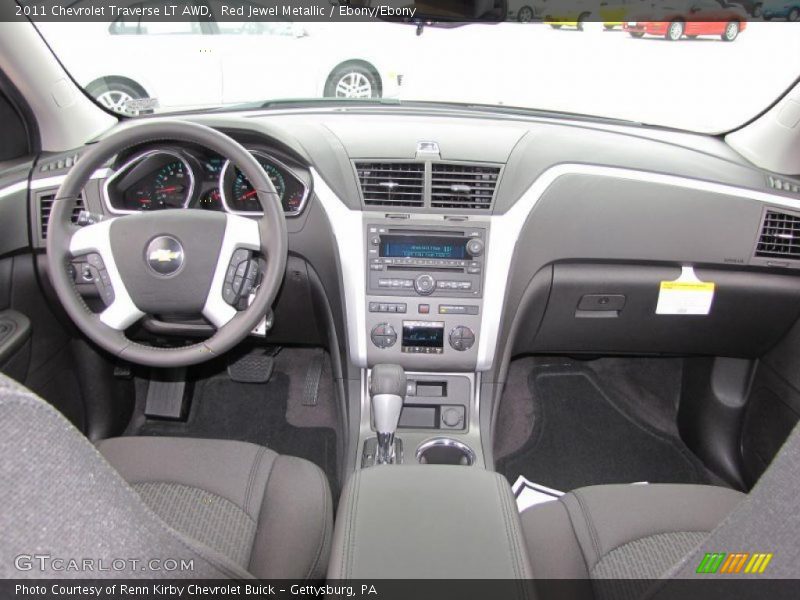 Red Jewel Metallic / Ebony/Ebony 2011 Chevrolet Traverse LT AWD