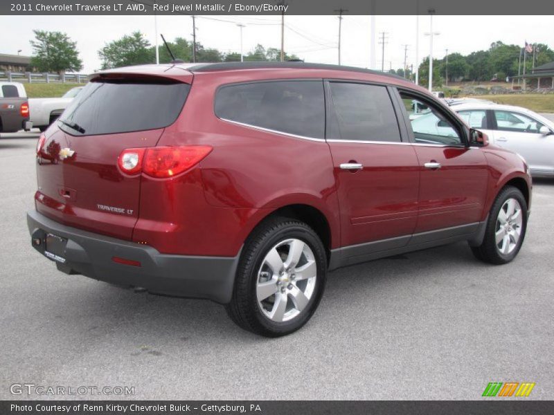 Red Jewel Metallic / Ebony/Ebony 2011 Chevrolet Traverse LT AWD