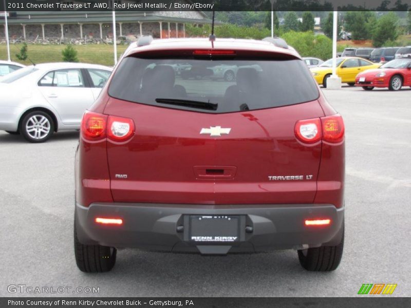 Red Jewel Metallic / Ebony/Ebony 2011 Chevrolet Traverse LT AWD