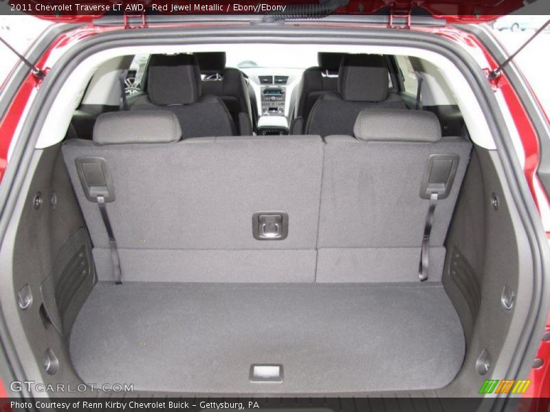 Red Jewel Metallic / Ebony/Ebony 2011 Chevrolet Traverse LT AWD
