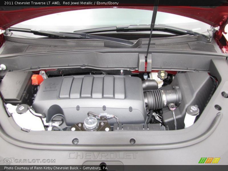 Red Jewel Metallic / Ebony/Ebony 2011 Chevrolet Traverse LT AWD