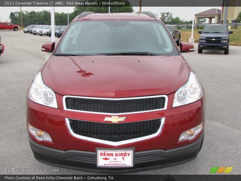 Red Jewel Metallic / Ebony/Ebony 2011 Chevrolet Traverse LT AWD