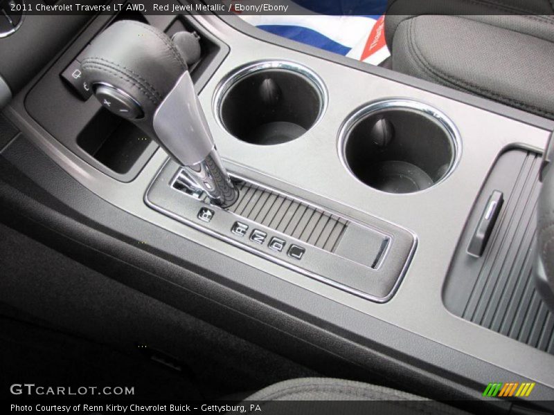 Red Jewel Metallic / Ebony/Ebony 2011 Chevrolet Traverse LT AWD