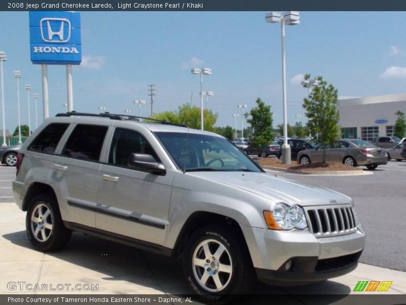 Light Graystone Pearl / Khaki 2008 Jeep Grand Cherokee Laredo