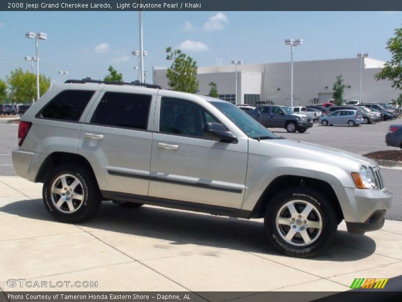 Light Graystone Pearl / Khaki 2008 Jeep Grand Cherokee Laredo