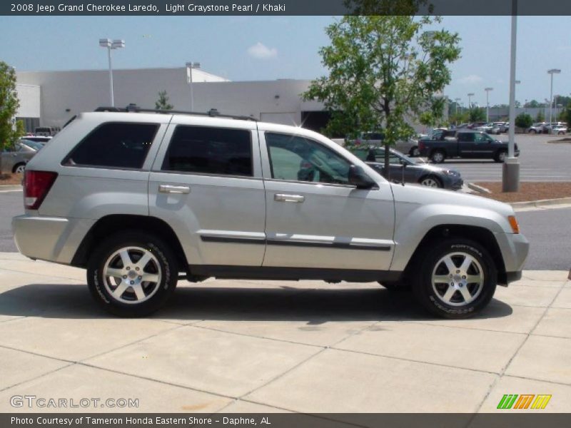 Light Graystone Pearl / Khaki 2008 Jeep Grand Cherokee Laredo
