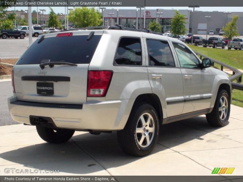 Light Graystone Pearl / Khaki 2008 Jeep Grand Cherokee Laredo