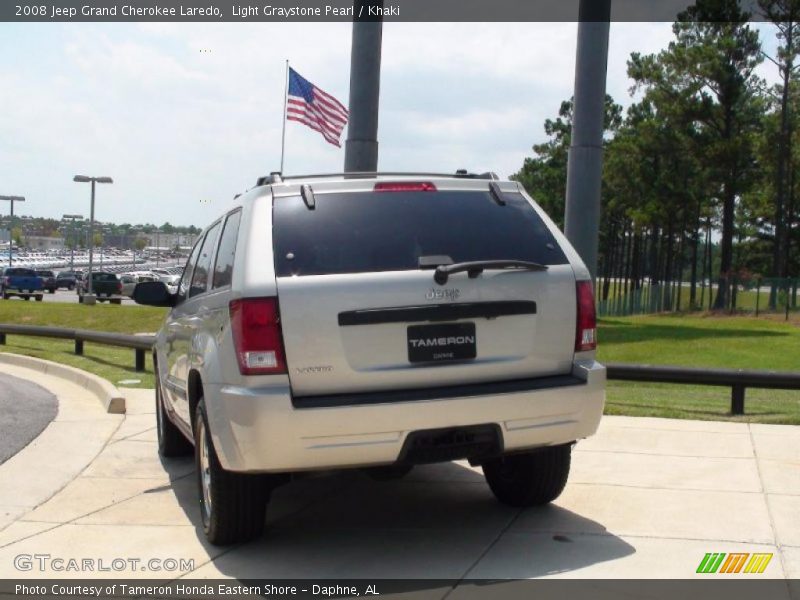 Light Graystone Pearl / Khaki 2008 Jeep Grand Cherokee Laredo