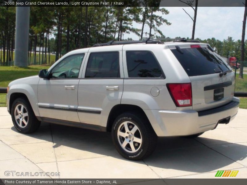 Light Graystone Pearl / Khaki 2008 Jeep Grand Cherokee Laredo
