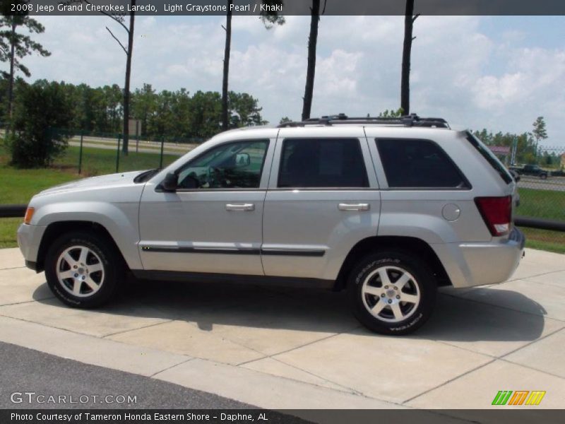 Light Graystone Pearl / Khaki 2008 Jeep Grand Cherokee Laredo