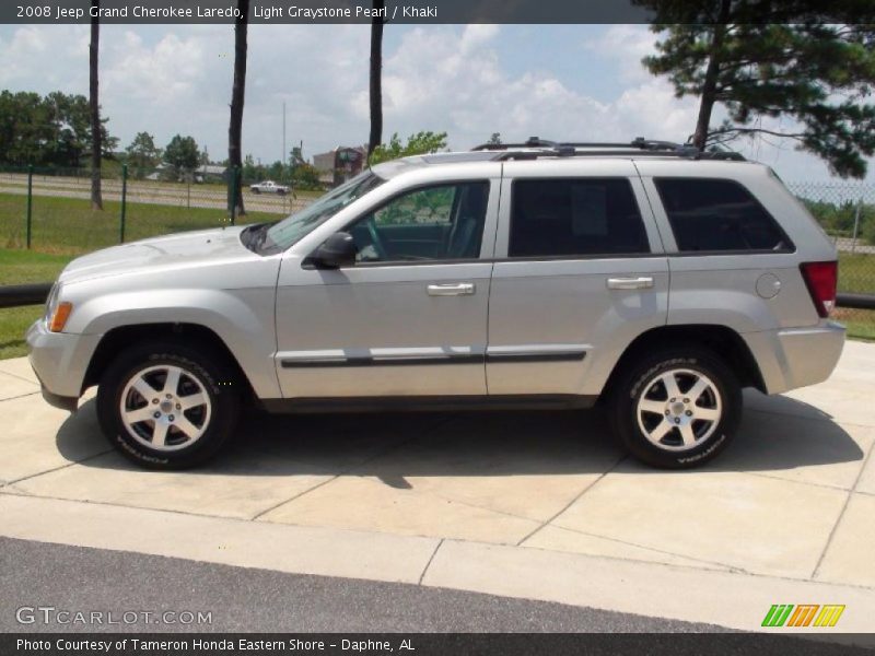 Light Graystone Pearl / Khaki 2008 Jeep Grand Cherokee Laredo