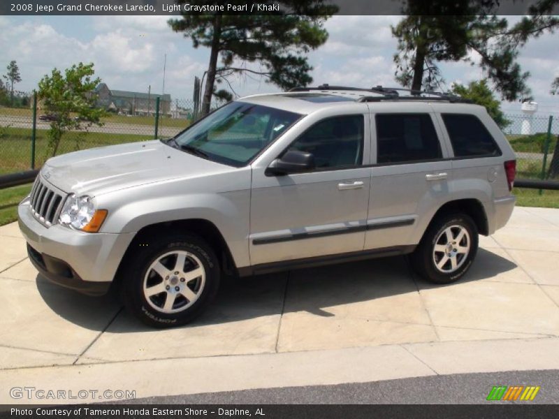 Light Graystone Pearl / Khaki 2008 Jeep Grand Cherokee Laredo