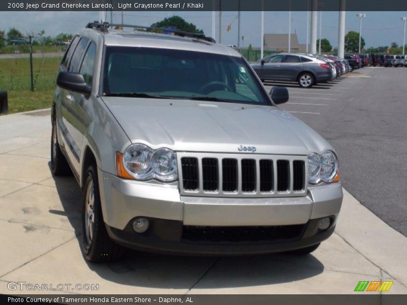 Light Graystone Pearl / Khaki 2008 Jeep Grand Cherokee Laredo