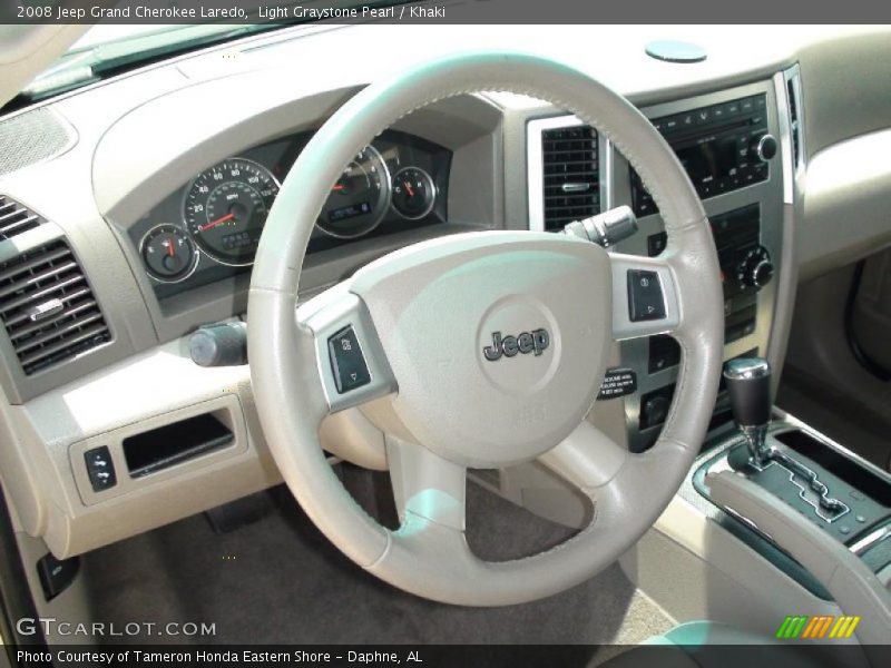 Light Graystone Pearl / Khaki 2008 Jeep Grand Cherokee Laredo