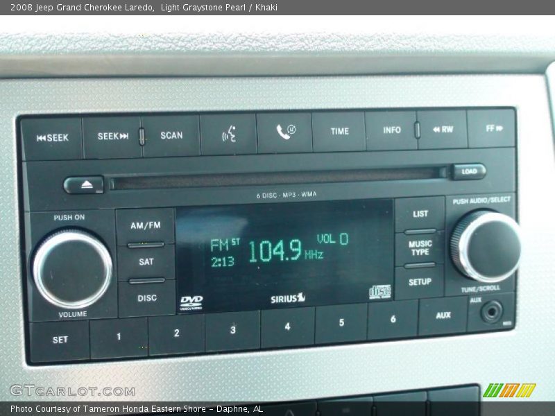 Light Graystone Pearl / Khaki 2008 Jeep Grand Cherokee Laredo